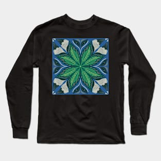 Green Leafy Mandala Long Sleeve T-Shirt